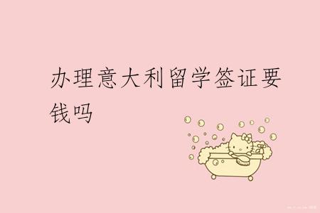 办理意大利留学签证要钱吗