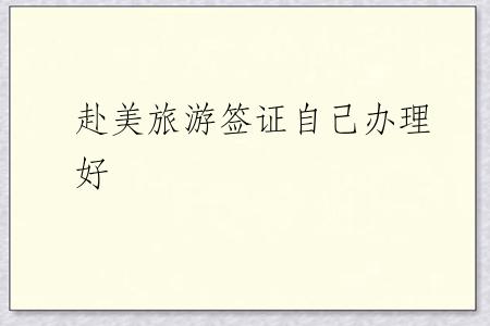 赴美旅游签证自己办理好
