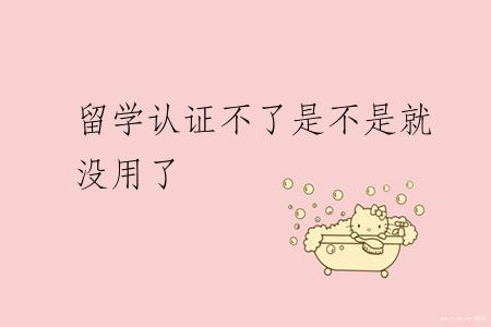 留学认证不了是不是就没用了