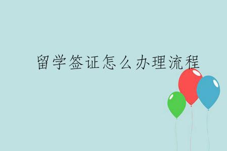 留学签证怎么办理流程