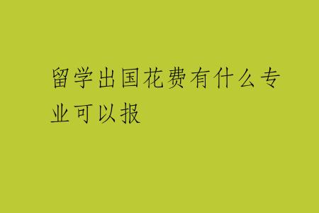 留学出国花费有什么专业可以报
