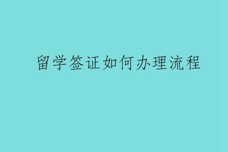 留学签证如何办理流程