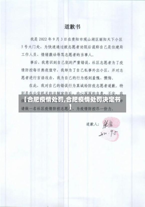 【合肥疫情处罚,合肥疫情处罚决定书】