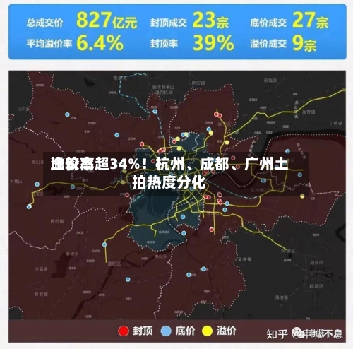 比较高溢价率超34%！杭州、成都、广州土拍热度分化