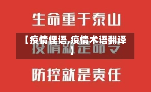 【疫情俚语,疫情术语翻译】