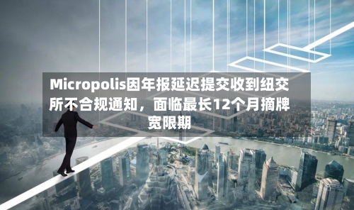 Micropolis因年报延迟提交收到纽交所不合规通知,面临最长12个月摘牌宽限期