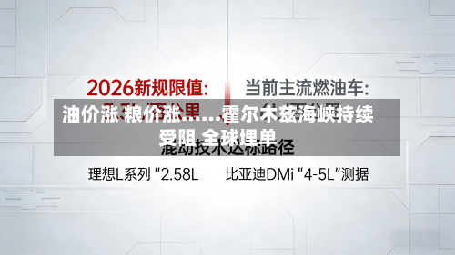 油价涨 粮价涨……霍尔木兹海峡持续受阻 全球埋单
