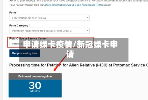 申请绿卡疫情/新冠绿卡申请