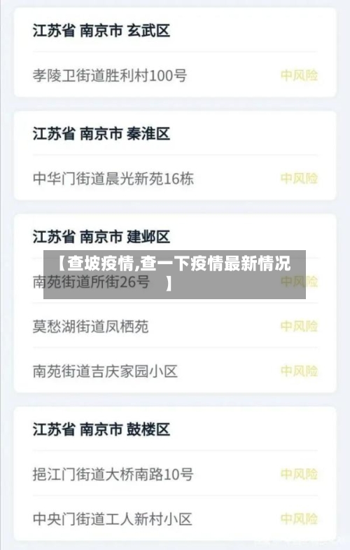 【查坡疫情,查一下疫情最新情况】