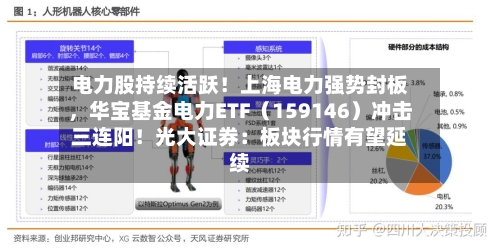 电力股持续活跃!上海电力强势封板,华宝基金电力ETF(159146)冲击三连阳!光大证券:板块行情有望延续