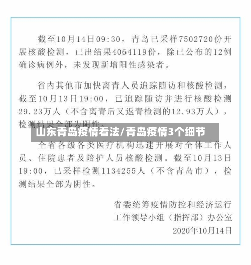 山东青岛疫情看法/青岛疫情3个细节