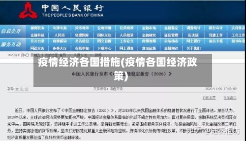 疫情经济各国措施(疫情各国经济政策)